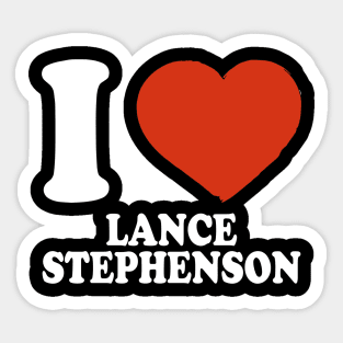 Graphic I Love Lance Personalized Name Sports Sticker